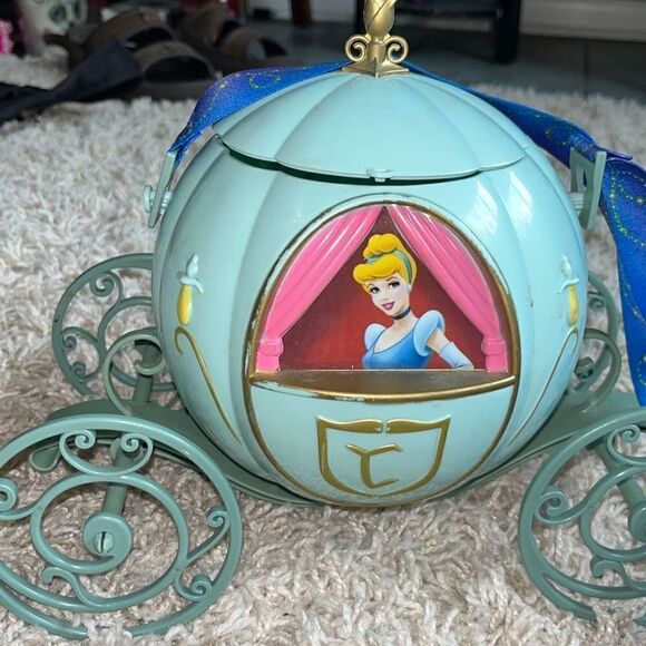 Disney Parks Cinderella's Carriage Popcorn Bucket Disney Souvenir With Strap - Picture 2 of 16
